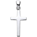 SILV MEDIUM PLAIN CROSS PENDANT