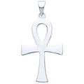 SILV MEDIUM PLAIN ANKH CROSS PENDANT