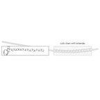SILVER 16-18" CURB PENDANT CHAIN WITH EXTENDER SECTION