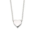SILVER PLAIN HEART PENDANT & FINE TRACE