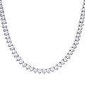 SILVER ZIRCON DIAMONFIRE CLAW SET TENNIS NECKLACE