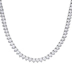 SILVER ZIRCON DIAMONFIRE CLAW SET TENNIS NECKLACE