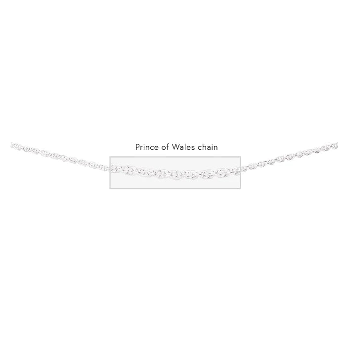 SILVER 18" PRINCE OF WALES PENDANT CHAIN