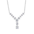 SILVER GRADUATED CZ DROP N'LET CHAIN