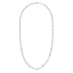SILVER 18" TEXTURED ANCHOR LINK CHAIN