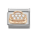 430302/31 NOM ROSE GOLD CZ HANDBAG - SYMBOLS