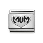 330101/12 NOM MUM HEART SILV SHINE - OXIDISED SYMBOLS