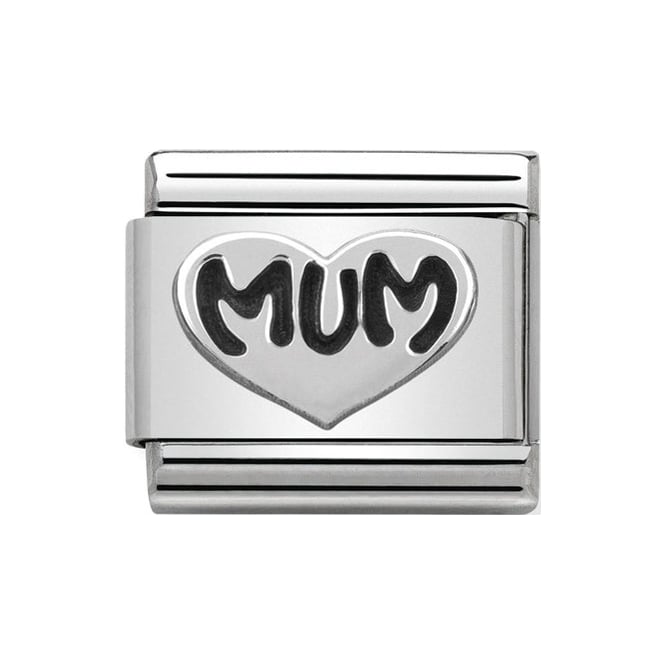 NOM MUM HEART SILV SHINE - OXIDISED SYMBOLS