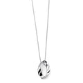 SILVER OPEN POLISHED OVAL TWIST PENDANT