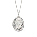 SILVER OVAL SHAPE FULL EMBOSSED LOCKET