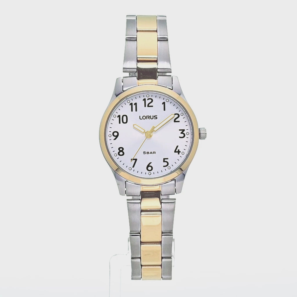 LDS TT LORUS RND SIL DL. AF BLK BW