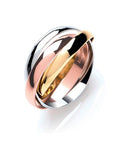 9YG RG WG TRIPLE RUSSIAN WEDD BAND