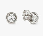 241710/053 SILVER CZ RND STUD EARRINGS - COSMICLOVE