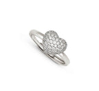 242700/004 NOMINATION SILVER WHT CZ SET PAVE HEART RING - LIFEPOETRY