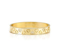 029541/006 NOMINATION WIDE STEEL GOLD TONE WHT CZ HEARTS MEDIUM SIZE PRETTY BANGLE