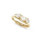 242801/012 NOMINATION SILVER GOLD PLATED WHT CZ TRILOGY RING - MY REBEL ART