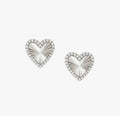 240104/004 NOM SILV CZ DC HEART STUD ERS - TRUEJOY