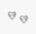 240104/004 NOM SILV CZ DC HEART STUD ERS - TRUEJOY