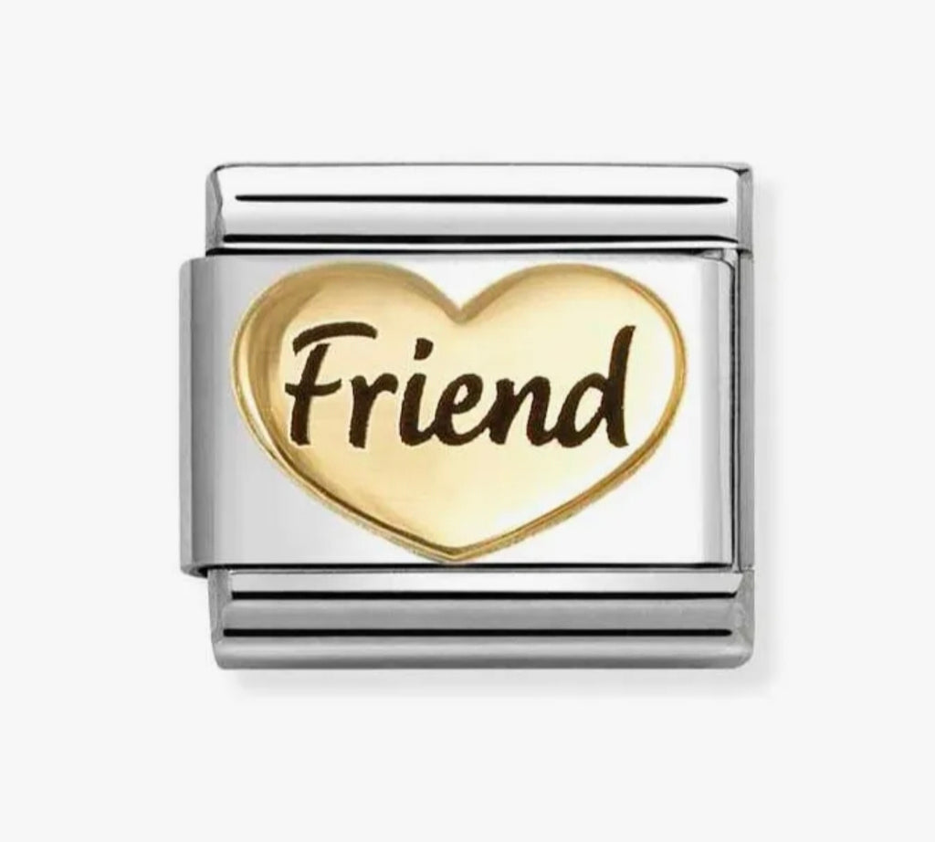030285/84 NOMINATION FRIEND ENAMEL HEART CHARM