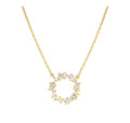 149884/020 NOMINATION SILVER GOLD PLATED WHT CZ HEART NECKLET - COLOR WAVE