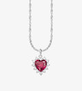 Thomas Sabo Silver Red Zirconia Heart Pendant & Chain