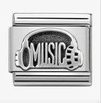 330101/34 NOM HEADPHONES SILV SHINE - OXIDISED SYMBOLS