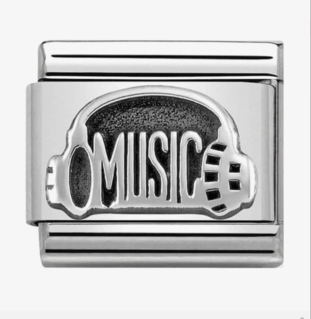 330101/34 NOM HEADPHONES SILV SHINE - OXIDISED SYMBOLS