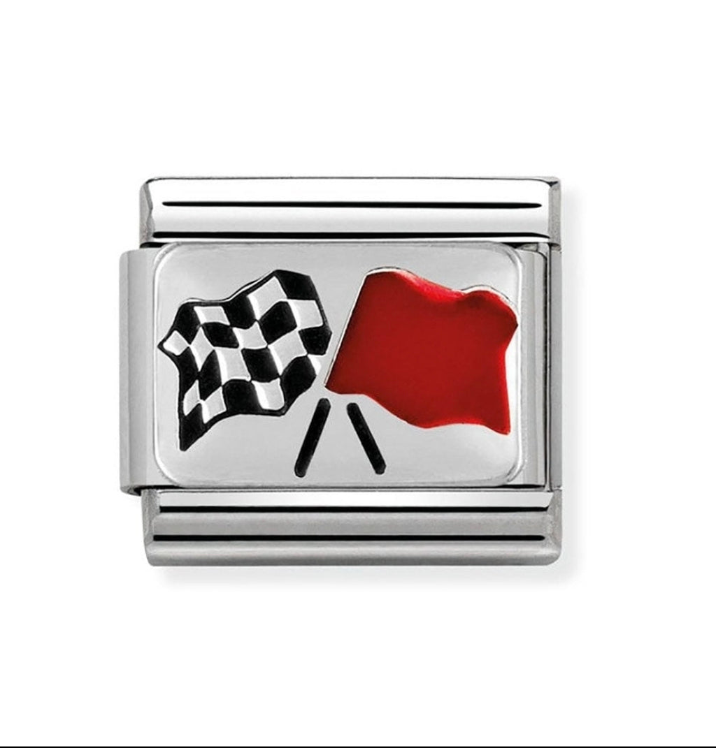 330208/16 NOM CHEQUERED FLAG SILV SHINE - OXID PLTE