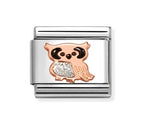 430205/38 Nomination Rose Gold OWL GLITTER Charm
