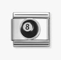 330202/51 NOM ENAMEL POOL EIGHT 8 BALL
