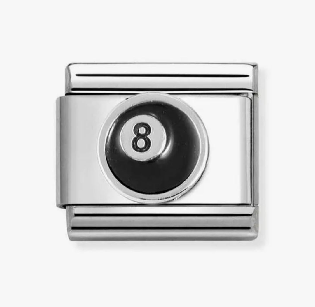 330202/51 NOM ENAMEL POOL EIGHT 8 BALL
