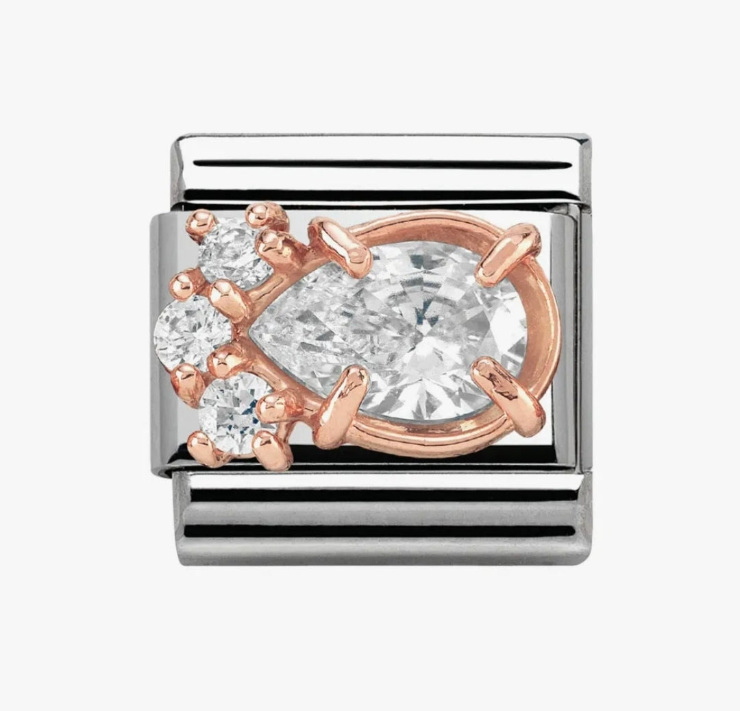 430309/01 NOM ROSE GOLD WHITE DROP