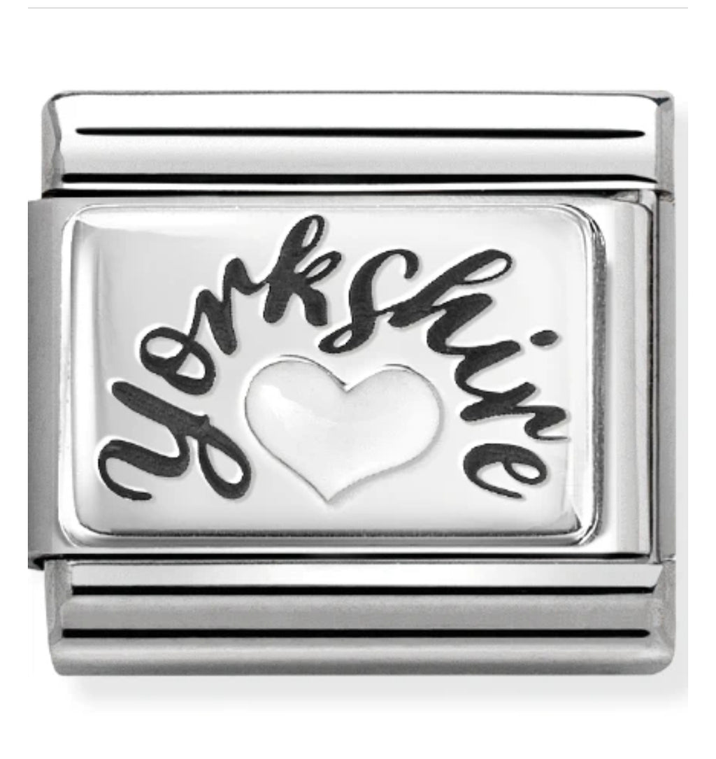 330209/76 NOMINATION YORKSHIRE WITH HEART SILVER CHARM