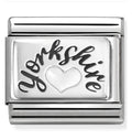 330209/76 NOMINATION YORKSHIRE WITH HEART SILVER CHARM