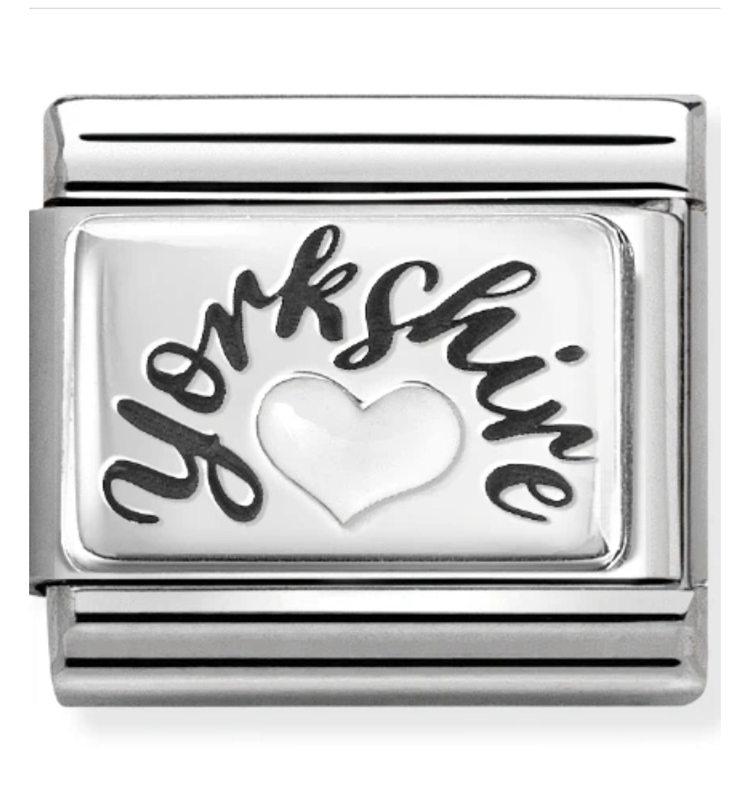 330209/76 NOMINATION YORKSHIRE WITH HEART SILVER CHARM