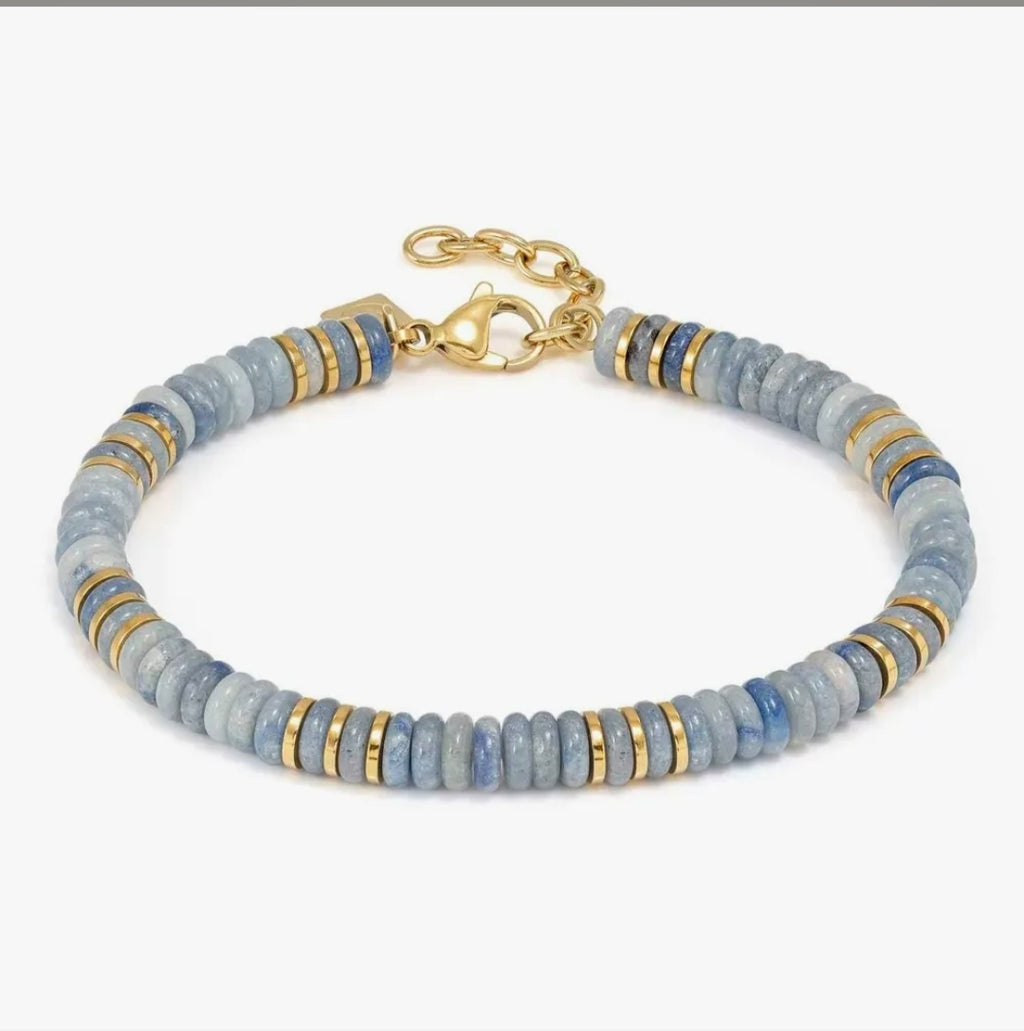 027937/100 NOMINATION INSTINCT STEEL BLUE AVENTURINE BRACELET - INSTINCTSTYLE