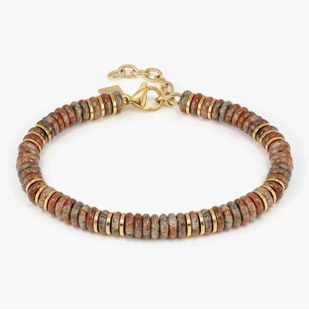 027937/101 NOMINATION INSTINCT STEEL RAINBOW JASPER BRACELET - INSTINCTSTYLE