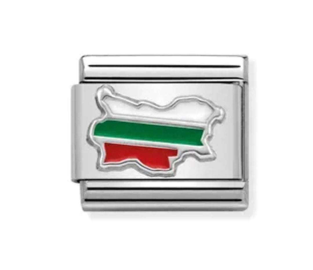 330209/30 NOM SILV SH - BULGARIA MAP - COUNTRY SYMBOLS