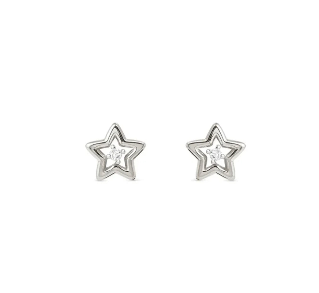 242603/007 NOMINATION SILVER WHT CZ SET STAR DESIGN EARRINGS - DREAM BEATS