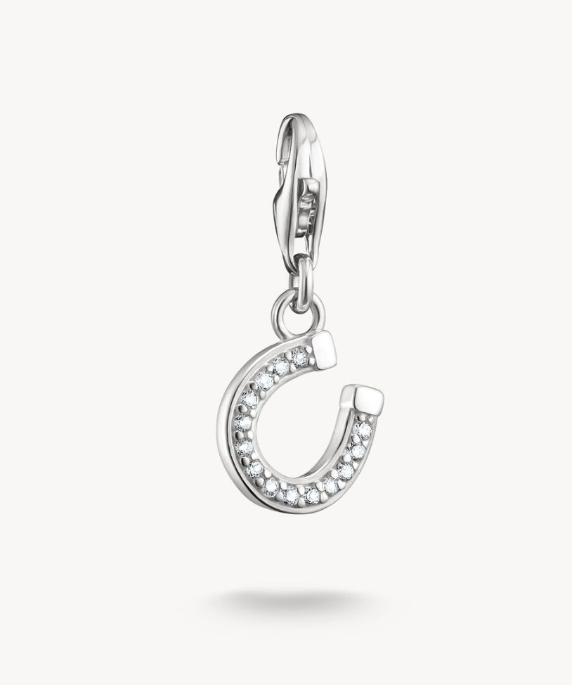 T SABO SILVER HORSESHOE CHARM