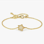 242701/009 Life Poetry Silver Gold Plated Pave CZ Single Star Bracelet