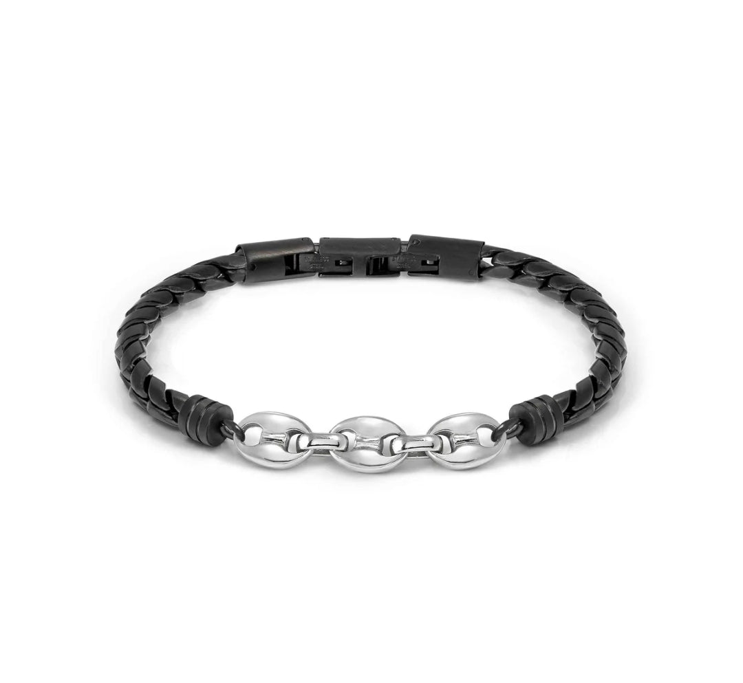 133022/030 Nomination ManVision Black PVD Bracelet Marine Link
