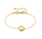 242601/044 NOMINATION SILVER GOLD PLATED WHT CZ SET CIRCULAR DESIGN BRACELET - DREAM BEATS