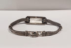 SILVER MOTHER OF PEARL & MARCASITE SET BRACELET