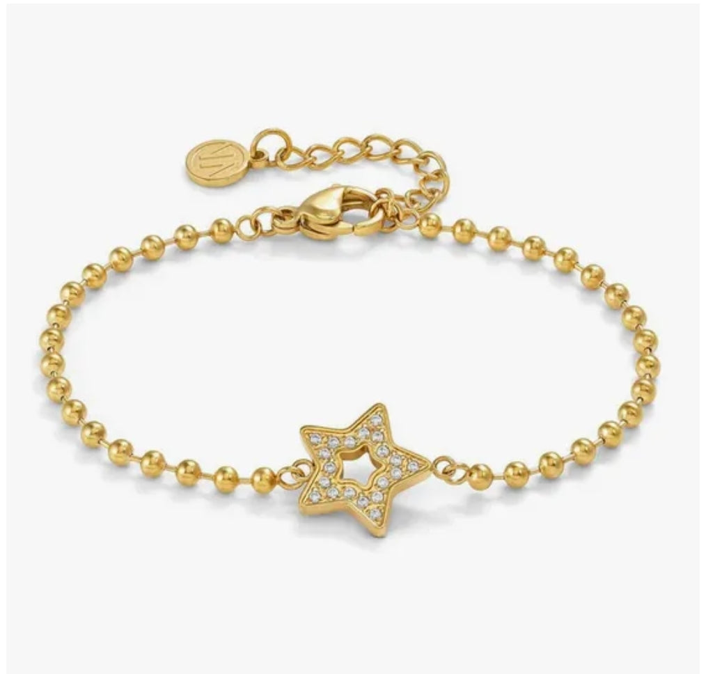 NOM SS GP STAR CZ BEAD LINK BLET DAMORE