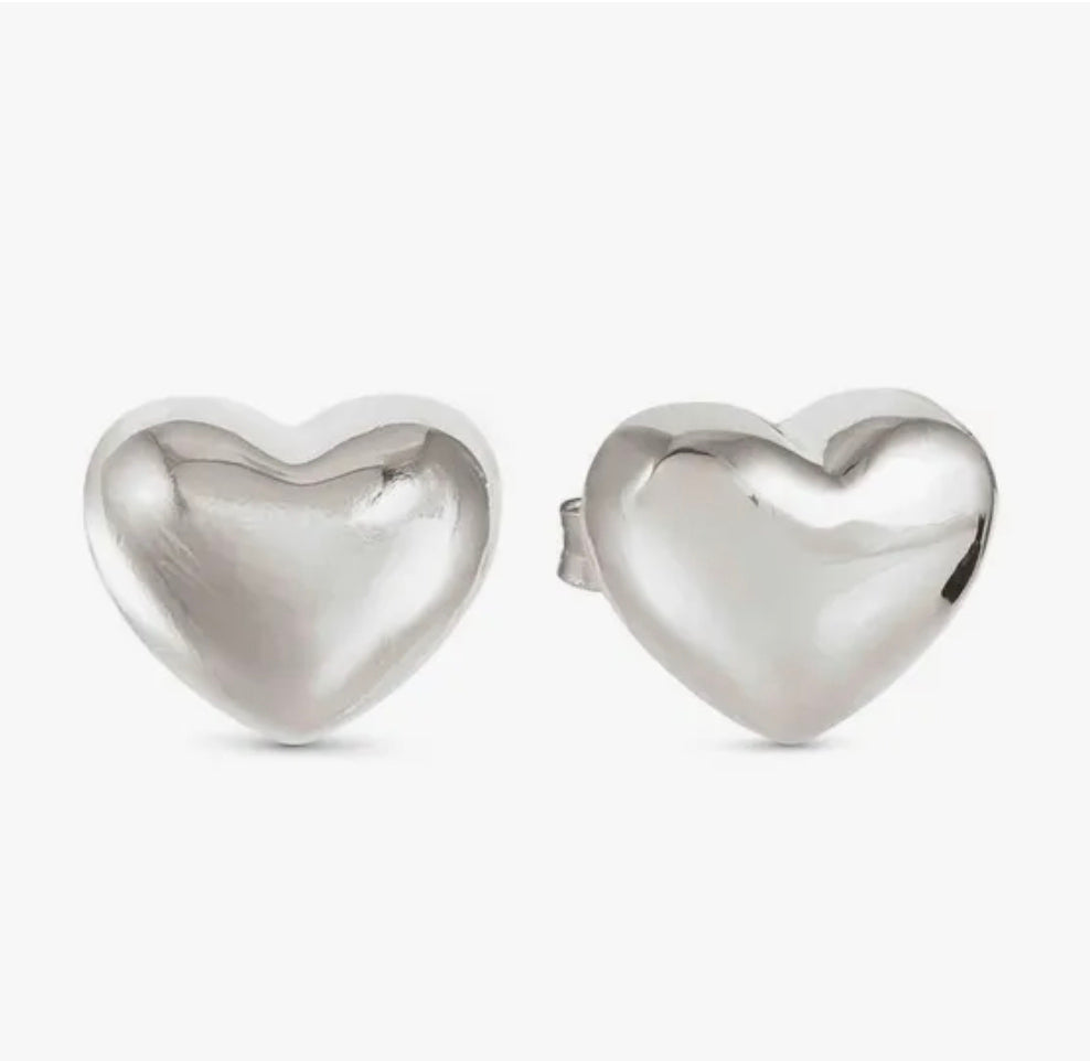 241308/004 SIL NOM LRGE HEART STUD ER - ARMONICA