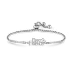 028025/006 SS MILLELUCI SILVER SS CZ BEST FRIENDS TOGGLE BRACELET