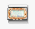 430512/07 NOM RECT OPAL ROSE GOLD - BAGUETTE ST