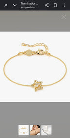 242601/009 NOMINATION SILVER GOLD PLATED WHT CZ SET STAR DESIGN BRACELET - DREAM BEATS