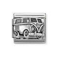 330114/05 NOMINATION SILVER CAMPER VAN CHARM